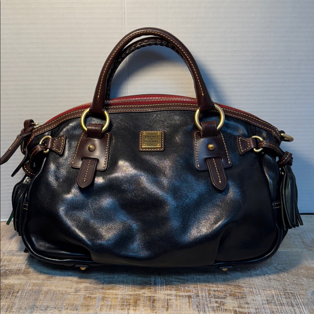 Dooney & Bourke Black and Brown Satchel
